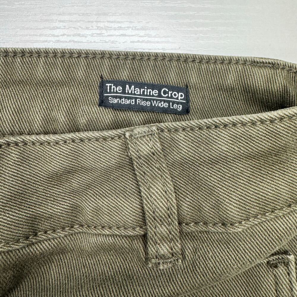 NWOT Sanctuary Denim The Marine Wide Leg Crop Jeans 29 Army Green Patch Pocket - Picture 12 of 16